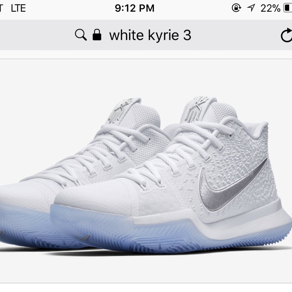 White Kyrie 3s